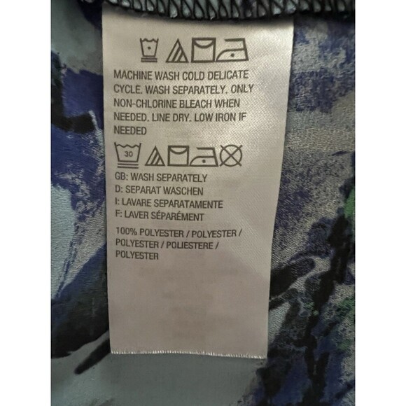 Bob Mackie Watercolor Rose Printed Kimono Cardigan Periwinkle Size XL - Picture 5 of 5